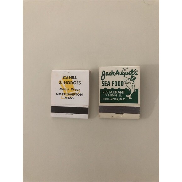 Other - VTG Lot of 2 Northampton Mass. Jack August & Cahil & Hodges Stores Matchbooks